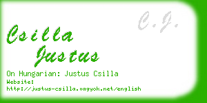 csilla justus business card